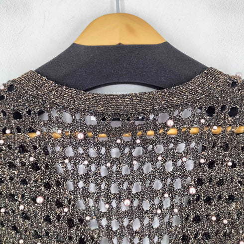 ザラ ZARA パール ラメ ニット Knit Vest レディース