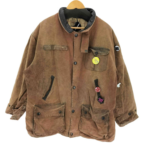 バブアー Barbour イングランド製 裏地チェック BUSHMAN JACKET メンズ import:L