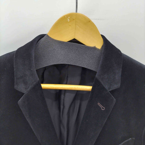 ポールスミス Paul Smith ベロア ツバメワッペン 2Bテーラードジャケット 裏地レオパード メンズ import:M