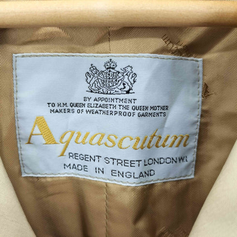 アクアスキュータム AQUASCUTUM ロング ヴィンテージ ステンカラーコート レディース 38