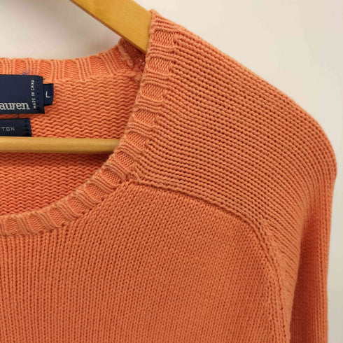 ポロバイラルフローレン Polo by RALPH LAUREN 90S 同色 ポニー刺繍 ラグラン コットン プルオーバー ニット メンズ import:L