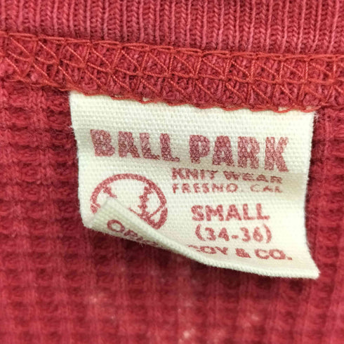 ジョーマッコイ JOE McCOY BALL PARK イカリ柄 サーマル Tシャツ メンズ import:S