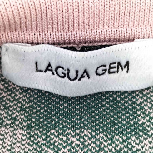 ラグアジェム LAGUA GEM GINGHAM CHECK POLO KNIT レディース FREE