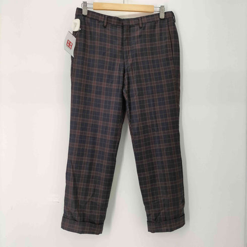 ポールスミス Paul Smith E.THOMAS WOOL CHECK チェック 2B テーラードジャケット & ノータック テーパードスラックス 裏地フェザー メンズ 上下:M