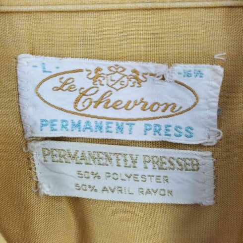 Le Chevron 60-70s レーヨンポリ 長袖シャツ メンズ import:L