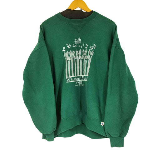 ラッセルアスレチック RUSSELL ATHLETIC 90S MADE IN USA 前V フロントプリント クルーネックスウェット メンズ JPN:XL