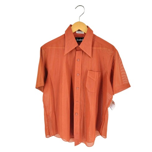 Branford 70S 韓国製 半袖シアーシャツ メンズ