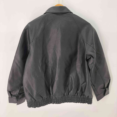 ジーユー GU フェイクレザーオーバーサイズジャケット メンズ JPN:M