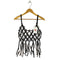 チカキサダ Chika Kisada DENIM MACRAME TOP キャソール レディース FREE