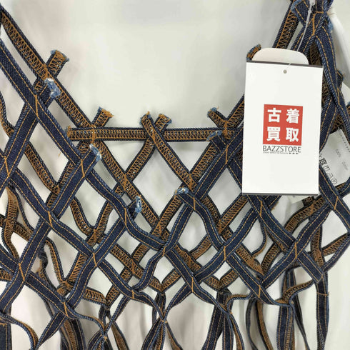 チカキサダ Chika Kisada DENIM MACRAME TOP キャソール レディース FREE
