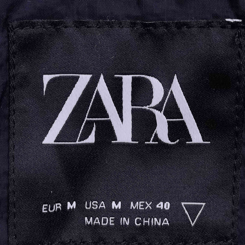 ザラ ZARA 刺繍 マルチカラー フリース フーデットブルゾン メンズ import:M