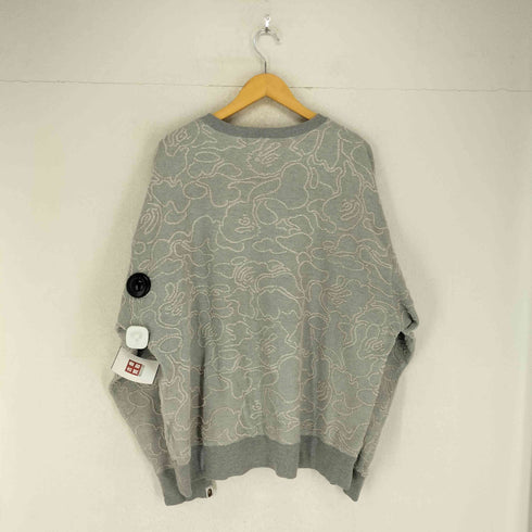 アベイシングエイプ A BATHING APE NEON CAMO JACQUARD RELAXED FIT CREWNECK メンズ XL