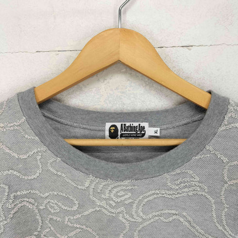 アベイシングエイプ A BATHING APE NEON CAMO JACQUARD RELAXED FIT CREWNECK メンズ XL