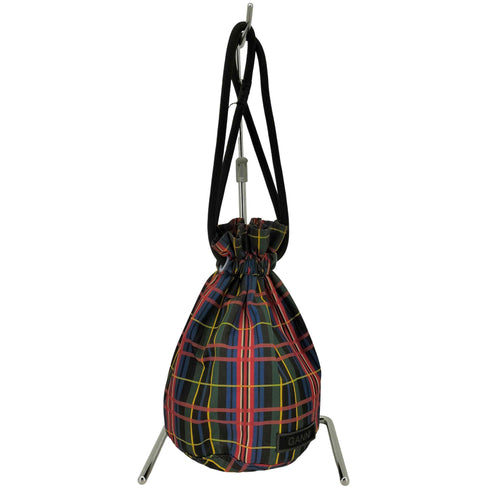 ガニー Ganni マルチチェック 巾着バッグ レディース