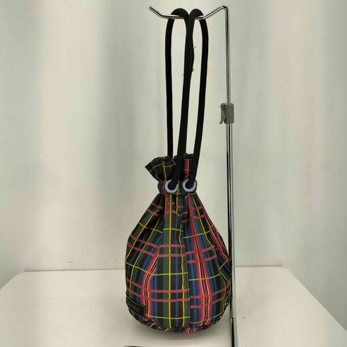 ガニー Ganni マルチチェック 巾着バッグ レディース