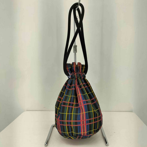 ガニー Ganni マルチチェック 巾着バッグ レディース