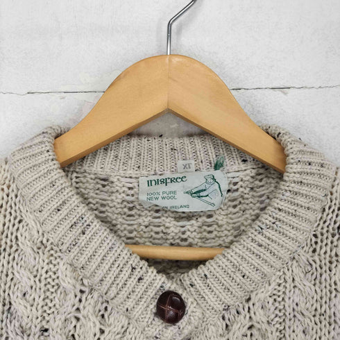 innisfree MADE IN IRELAND フィッシャーマンニットカーディガン メンズ XL