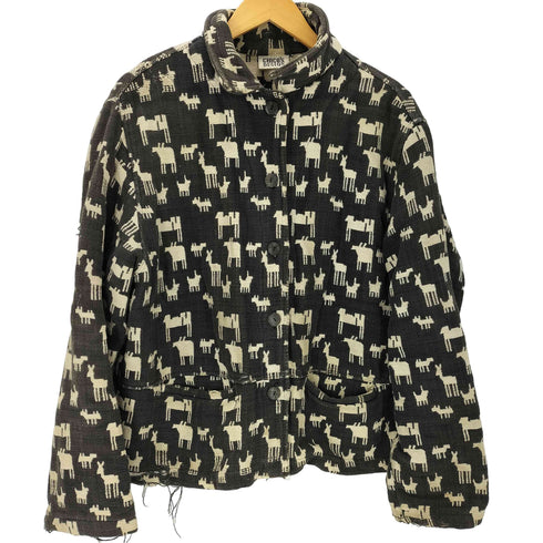 CHICO'S DESIGN アニマル 総柄 コットン シャツ ジャケット レディース 2