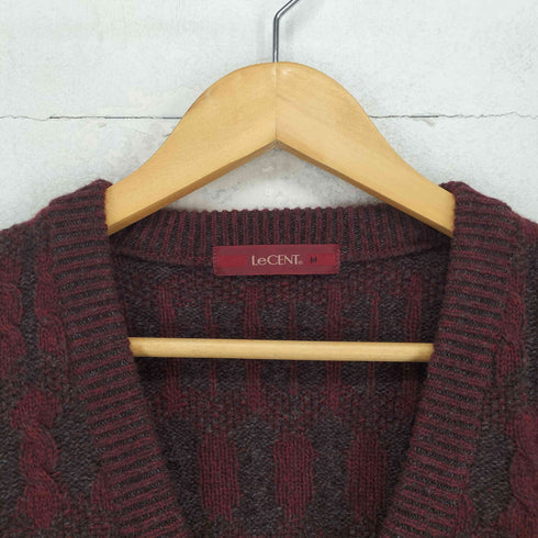 LeCENT ケーブニットカーディガン メンズ M