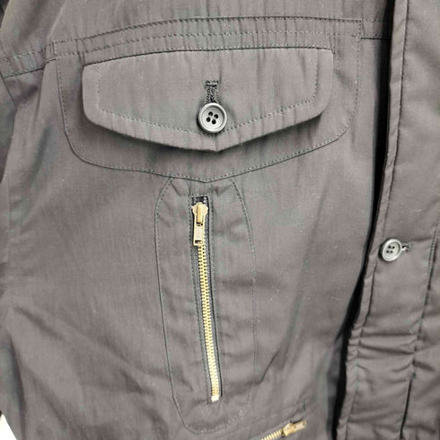 マドモアゼルノンノン mademoiselle NON NON マルチジップ 裏地チェック柄 バックワッペン ボンバージャケット メンズ