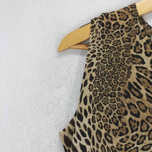 Y2K レオパード タンクトップ レディース