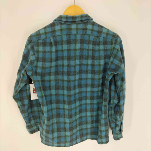 ペンドルトン PENDLETON 60S マドラスチェック フラップポケット ウール 開襟 オープンカラー L/S ネルシャツ メンズ import:M