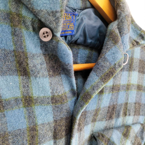 ペンドルトン PENDLETON 60S マドラスチェック フラップポケット ウール 開襟 オープンカラー L/S ネルシャツ メンズ import:M