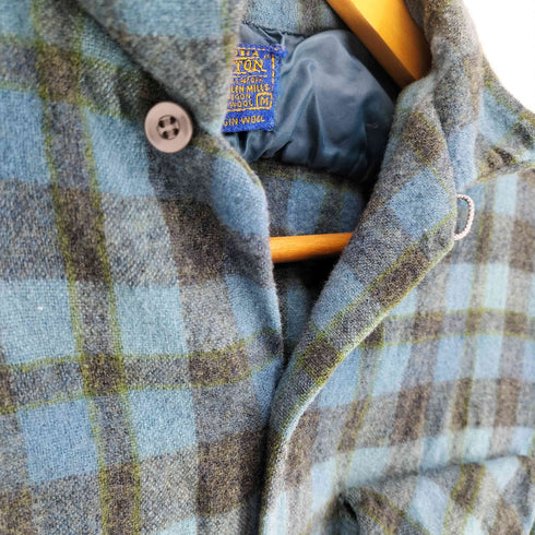 ペンドルトン PENDLETON 60S マドラスチェック フラップポケット ウール 開襟 オープンカラー L/S ネルシャツ メンズ import:M