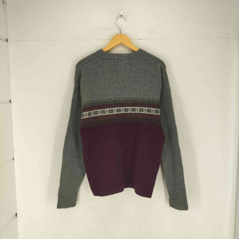 ギャップ Gap 00s OLD ノルディック切替クルーネックウールニット メンズ L