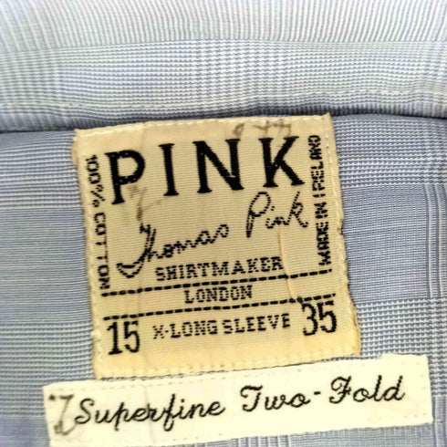 THOMAS PINK コットンレギュラーカラーシャツ メンズ 15 35