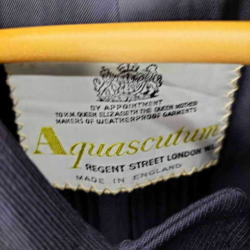 アクアスキュータム AQUASCUTUM 英国製 比翼ステンカラーコート メンズ