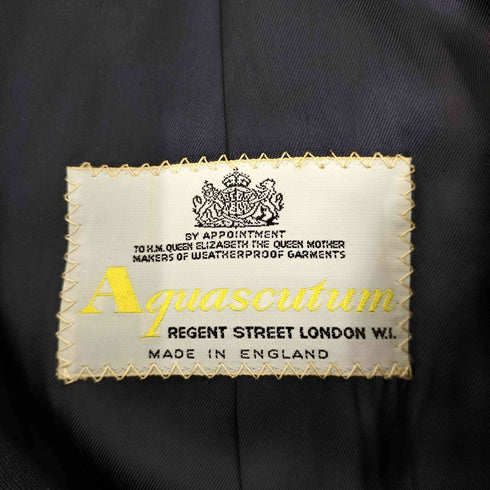 アクアスキュータム AQUASCUTUM 英国製 比翼ステンカラーコート メンズ