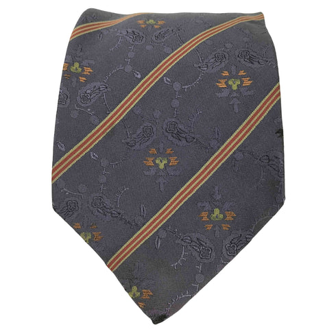 イヴサンローラン Yves Saint Laurent 総柄シルクネクタイ メンズ