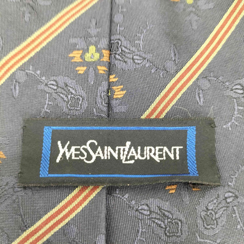 イヴサンローラン Yves Saint Laurent 総柄シルクネクタイ メンズ