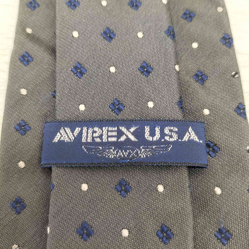アヴィレックス AVIREX 総柄シルクネクタイ メンズ