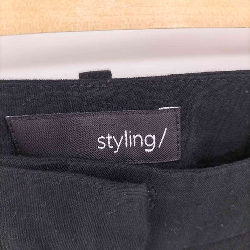 スタイリング styling レーヨン バックサテン スラックスパンツ レディース JPN:1