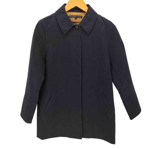 ラルフローレン RALPH LAUREN 比翼ボタン コットン ナイロン ボンディング加工 ステンカラー コート レディース JPN:9号