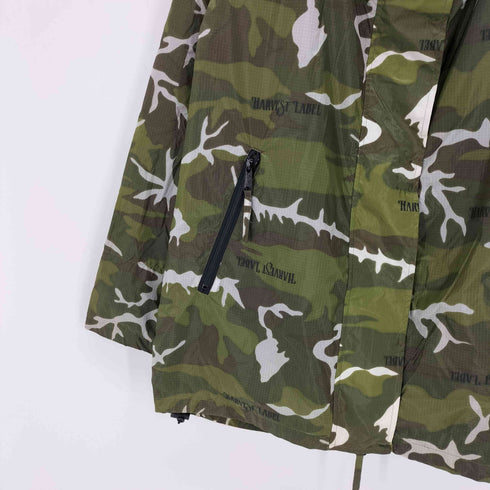 ミハラヤスヒロ MIHARA YASUHIRO 00S 裏地メッシュ カモ柄 リップストップ 比翼 ドローストリング ナイロンジャケット メンズ FREE