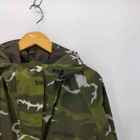 ミハラヤスヒロ MIHARA YASUHIRO 00S 裏地メッシュ カモ柄 リップストップ 比翼 ドローストリング ナイロンジャケット メンズ FREE
