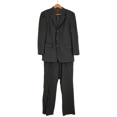 シーケーカルバンクライン ck Calvin Klein 日本製 ストライプ ウール 3B テーラードジャケット 2タック スラックス セットアップ メンズ 38 32