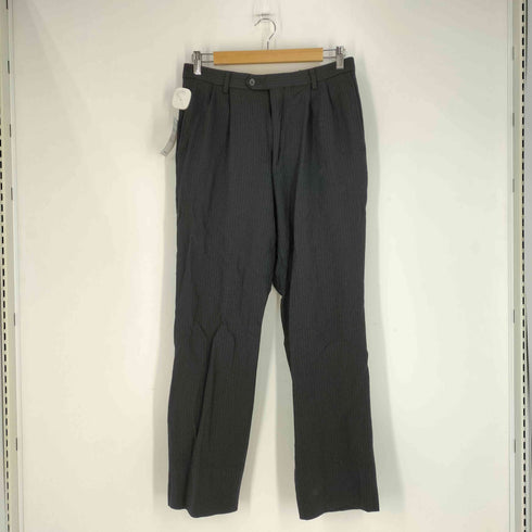 シーケーカルバンクライン ck Calvin Klein 日本製 ストライプ ウール 3B テーラードジャケット 2タック スラックス セットアップ メンズ 38 32