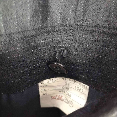 シーケーカルバンクライン ck Calvin Klein 日本製 ストライプ ウール 3B テーラードジャケット 2タック スラックス セットアップ メンズ 38 32