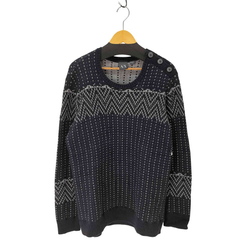 アルマーニエクスチェンジ ARMANI EXCHANGE ノルディック コットンウール ニット メンズ import:XL