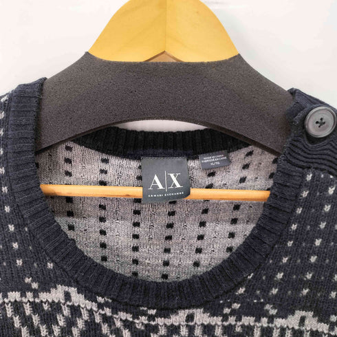 アルマーニエクスチェンジ ARMANI EXCHANGE ノルディック コットンウール ニット メンズ import:XL