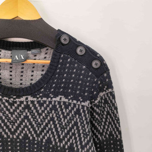 アルマーニエクスチェンジ ARMANI EXCHANGE ノルディック コットンウール ニット メンズ import:XL