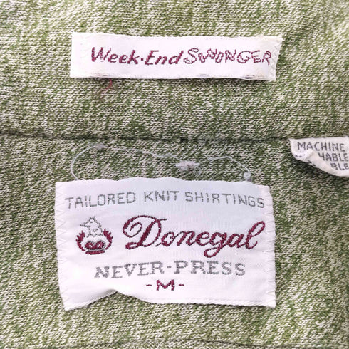Donegal 60-70s Vintage 襟芯 レギュラーカラー シャツ メンズ import:M