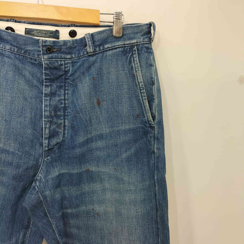 ラルフローレン RALPH LAUREN 90s ペンキ加工 ワイド ストレートデニム メンズ 34/32