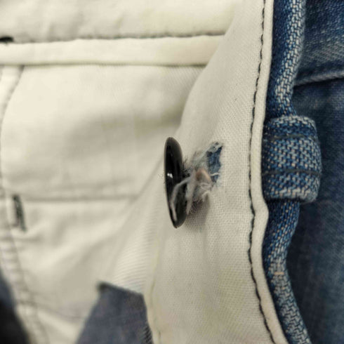 ラルフローレン RALPH LAUREN 90s ペンキ加工 ワイド ストレートデニム メンズ 34/32