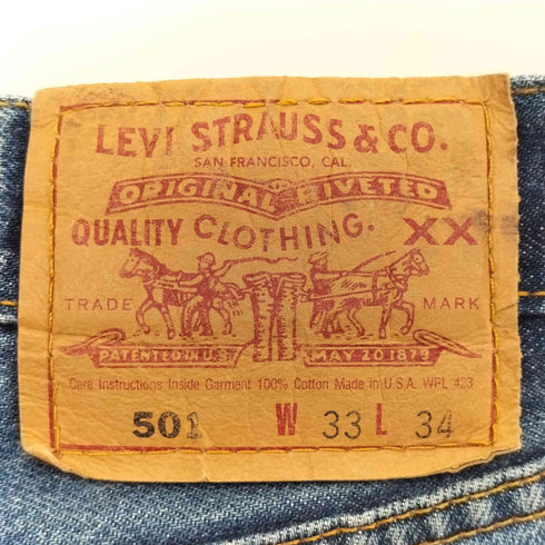 リーバイス Levis 00S USA製 501 ストレートデニム メンズ W33 L34
