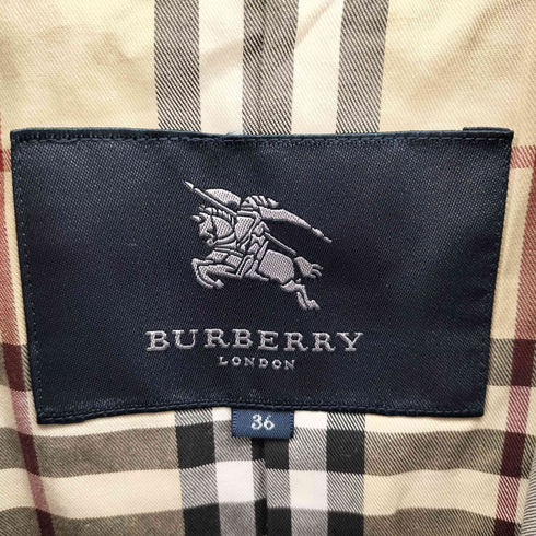 バーバリーズ BURBERRYS 裏地ノバチェック ハーフトレンチコート レディース 36